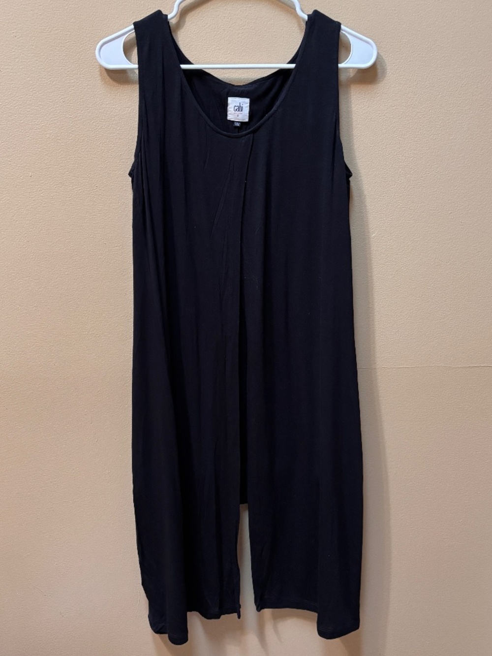Cabi Black Sleeveless Convertible Dress Or Cover Up Size S
